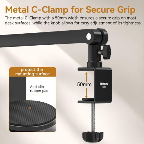 Ulanzi TM01 Boom Arm Mikrofon Masa Standı T046GBA1