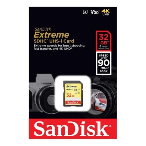 Sandisk Extreme 32GB 90mb/s SDXC Hafıza Kartı