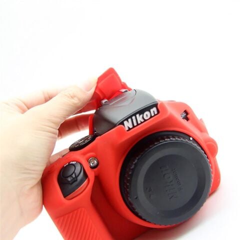 Sanger Silikon Kılıf Nikon D3500 Uyumlu Kırmızı