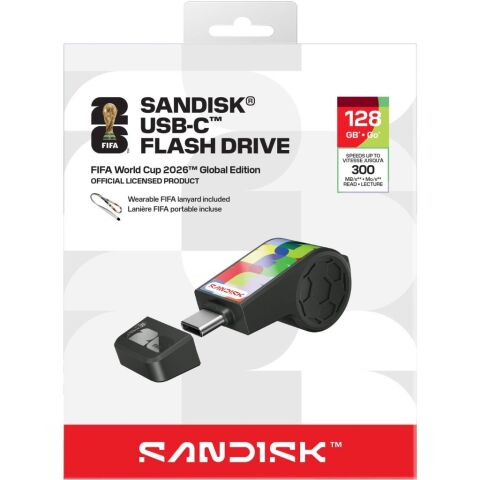 SanDisk 128GB USB-C 3.2 Gen 1 Flash Drive FIFA World Cup 2026 Global Edition - SDCZIA-128G-G46