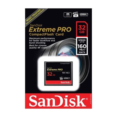 SanDisk Extreme PRO 32GB 160MB/s CompactFlash Hafıza Kartı - SDCFXPS-032G-X46