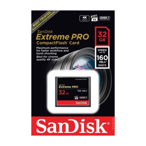 SanDisk Extreme PRO 32GB 160MB/s CompactFlash Hafıza Kartı - SDCFXPS-032G-X46