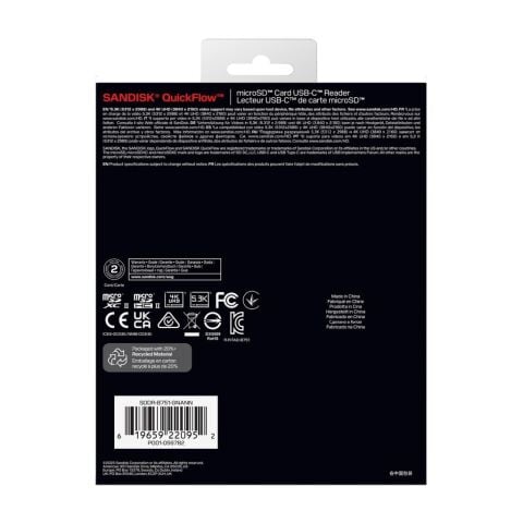 SanDisk QuickFlow MicroSD USB-C Kart Okuyucu - SDDR-B751-GNANN