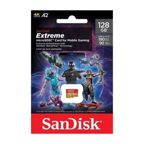 Sandisk Extreme 128GB 190mb/s MicroSDXC Hafıza Kartı - SDSQXAA-128G-GN6MN