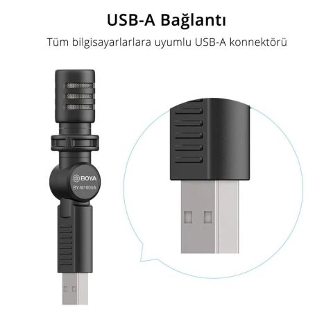 Boya BY-M100UA Kompakt USB Bilgisayar Mikrofonu
