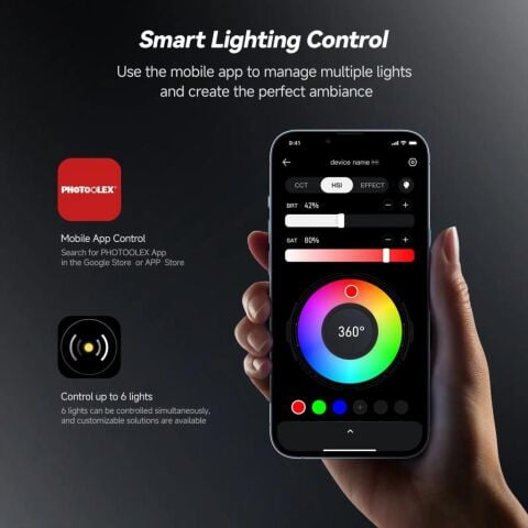 Photoolex Black Samurai TOFU RGB LED Video Işığı - TOFU-BS