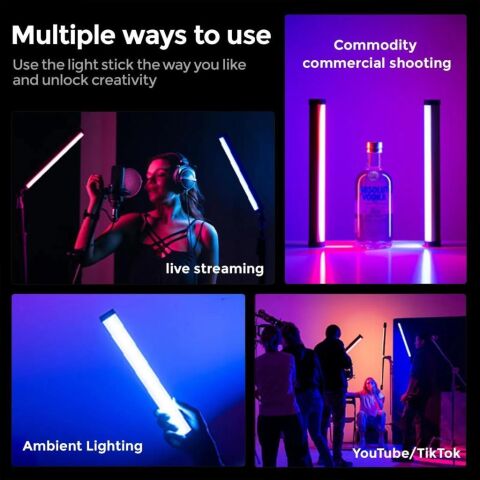 Photoolex B320S RGB Manyetik LED Tube Light - B320