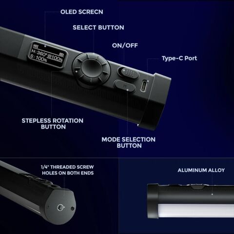 Photoolex B320S RGB Manyetik LED Tube Light - B320