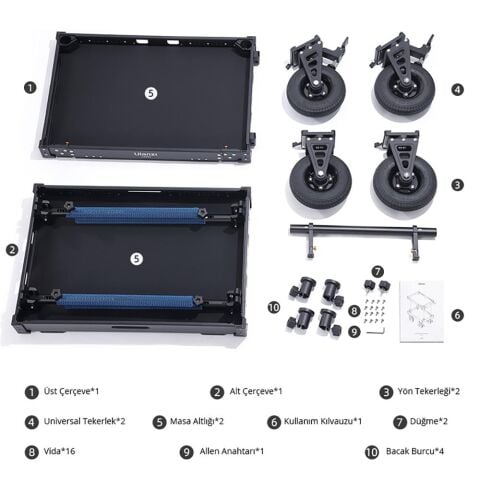 Ulanzi Video Ekipman Arabası X007