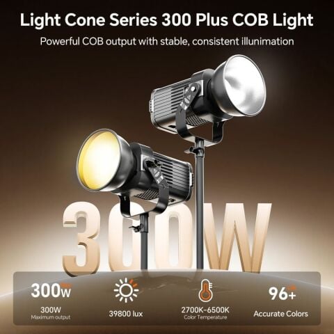 Photoolex CONE 300W Plus COB Profesyonel Video ve Stüdyo Işığı - TF-LS-062PL