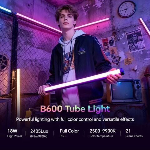 Photoolex B600 60 cm 18.5W APP Kontrollü RGB Tube LED Işık - LS-157-PL