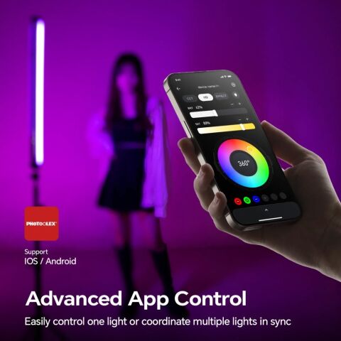 Photoolex B600 60 cm 18.5W APP Kontrollü RGB Tube LED Işık - LS-157-PL
