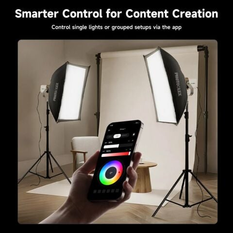 Photoolex LIGHT CONE II 200W COB APP Kontrollü Profesyonel Stüdyo Video Işığı - LS-196-03