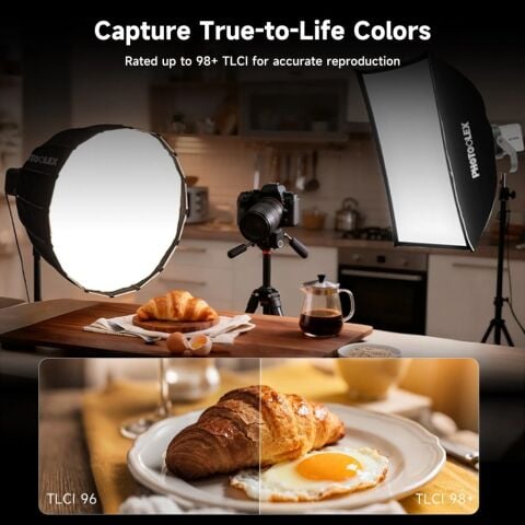 Photoolex LIGHT CONE II 200W COB APP Kontrollü Profesyonel Stüdyo Video Işığı - LS-196-03