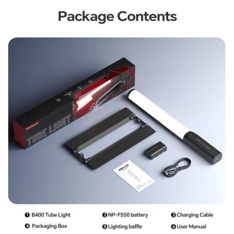 Photoolex B400 25W APP Kontrollü RGB Tube LED Işık - TF-LS-140LW-PL