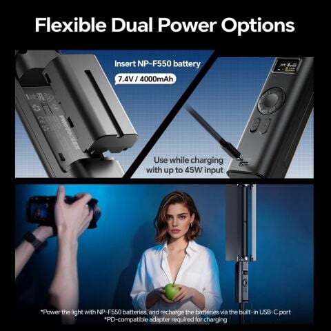 Photoolex B400 25W APP Kontrollü RGB Tube LED Işık - TF-LS-140LW-PL