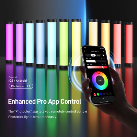 Photoolex B190S RGB LED Tube Light Profesyonel Video ve Fotoğraf Işığı - TF-LS-155LW-PL