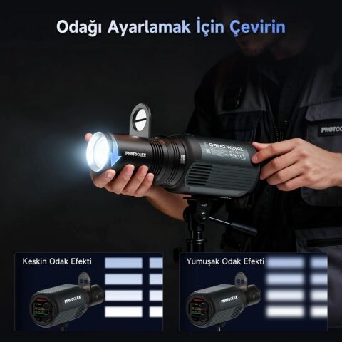 Photoolex Quantum Zoom Gobo Projektör III Işık Efekti Aparatı - PH-314-PL