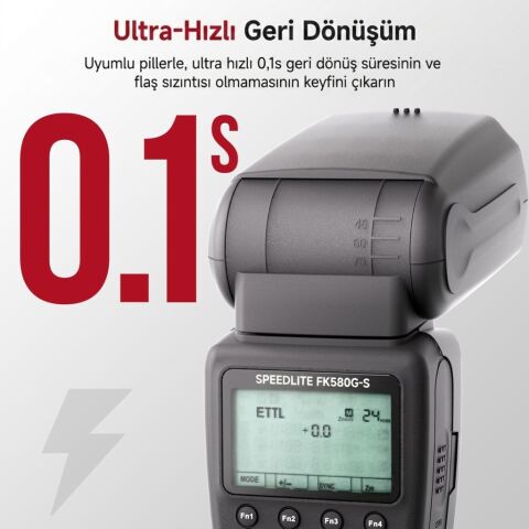 Photoolex G60 FK580G-S GN60 TTL HSS Sony Uyumlu Speedlite Flaş - TF-LS-068DF-SY-PL