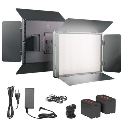 Herigo HR-LED1120 11'' 50W LED Panel Işık LED 2700K-6500K CRI 96+ Barndoor Dolgu Işığı