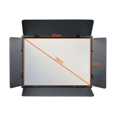 Herigo HR-LED1120 11'' 50W LED Panel Işık LED 2700K-6500K CRI 96+ Barndoor Dolgu Işığı