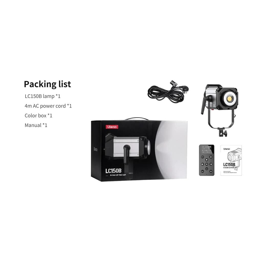 Ulanzi LC150B Bi-Color Profesyonel Stüdyo Video Işığı + RC-B02 Kumanda