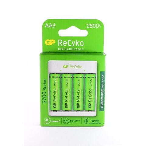 Gp Recyko Şarj Cihazı ve 4x2700 Mah AA Pil