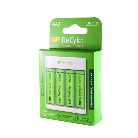 Gp Recyko Şarj Cihazı ve 4x2700 Mah AA Pil