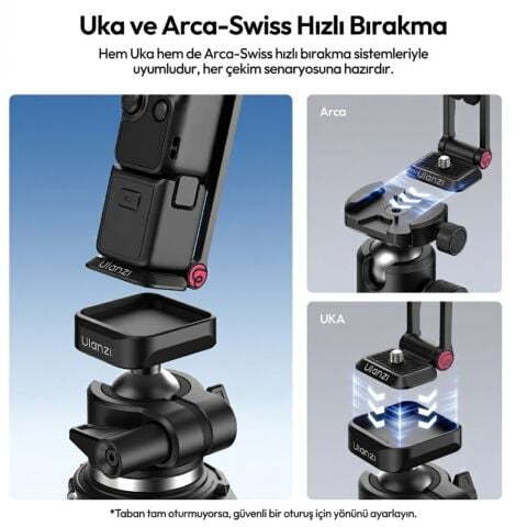 Ulanzi MA66 Manyetik Quick Release Tripod Pocket 3 ve 4 İçin - C110A