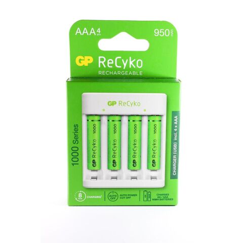 Gp Recyko Şarj Cihazı ve 4x1000 Mah AAA Pil