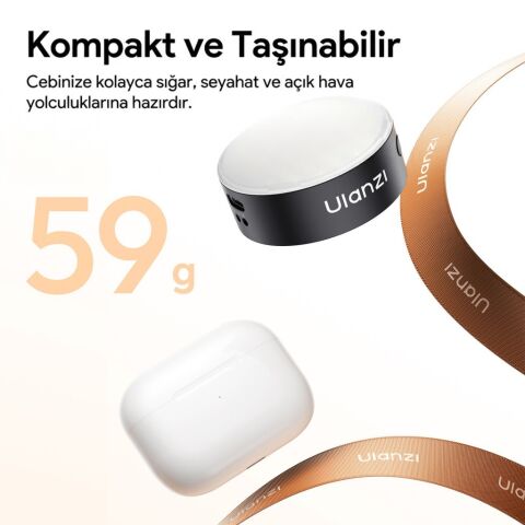 Ulanzi MFL01 2’si 1 Arada Bluetooth Manyetik Telefon Flaş ve Vlog Işığı - L151