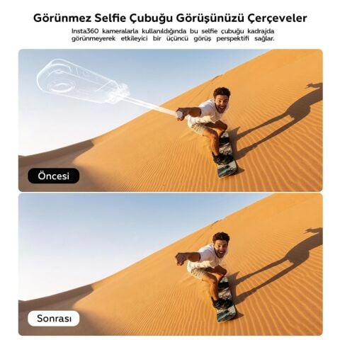 Ulanzi MT98 Katlanabilir Selfie Stick Tripod 57cm 360 Kamera Uyumlu - S054