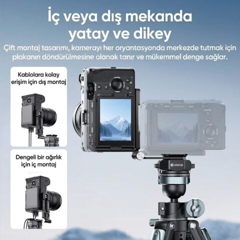 Ulanzi UKA11 Katlanabilir Quick Release L Plate Kamera Montaj Aparatı - C103