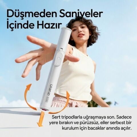 Ulanzi MT86 Otomatik Açılır Telefon Tripodu Selfie Çubuğu Siyah - S023