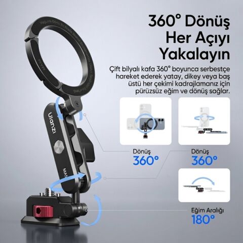 Ulanzi MA56 4 in 1 MagLock Manyetik Telefon Tutucu Tripod Aparatı - S028