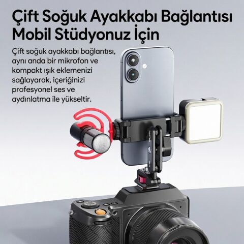 Ulanzi MA56 4 in 1 Metal Telefon Tutucu Tripod Aparatı - S042