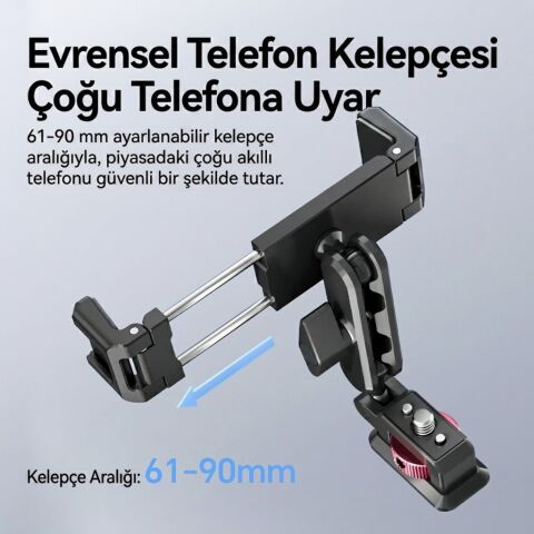 Ulanzi MA56 4 in 1 Metal Telefon Tutucu Tripod Aparatı - S042