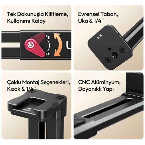 Ulanzi CA15 OneLock Tablet Tutucu Tripod Aparatı - C072