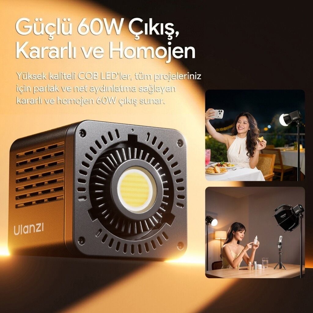 Ulanzi C60 60W Bi-Color COB LED Video Işığı - L269