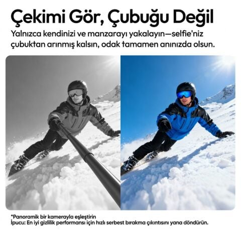 Ulanzi VL04 Aksiyon Kamera Uzatma Çubuğu Quick Release Selfie Stick - S026
