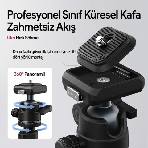Ulanzi TT59 Yatay Kollu Profesyonel Kamera Tripodu Üstten Çekim Standı - T146