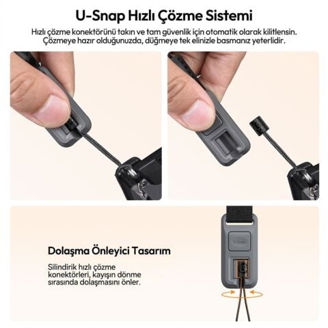 Ulanzi CSS2 U-Snap Lite Kamera Omuz Askısı Astral Blue Mavi - B200
