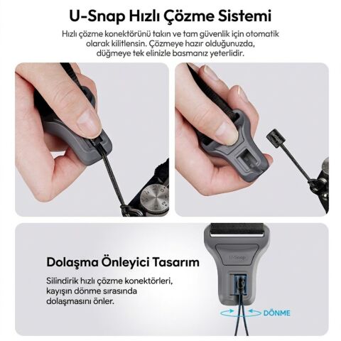 Ulanzi CSS1 U-Snap Kamera Omuz Askısı Frost Pine Green Yeşil - B197