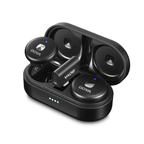 BOYA Omic-D Wireless İkili Yaka Mikrofonu Lightning (Siyah)
