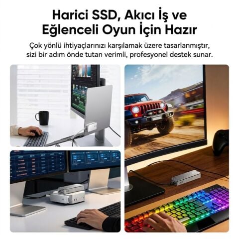 Ulanzi DT580 80Gbps USB4 M.2 NVMe SSD Enclosure Harici SSD Kutusu - I006
