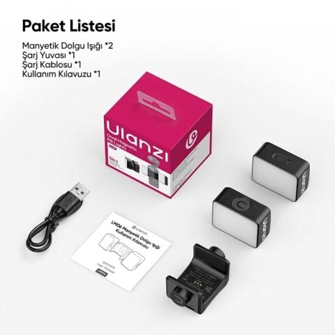 Ulanzi LM06 Çift Manyetik Mini LED Dolgu Işığı Pocket 3/4 Uyumlu - L311