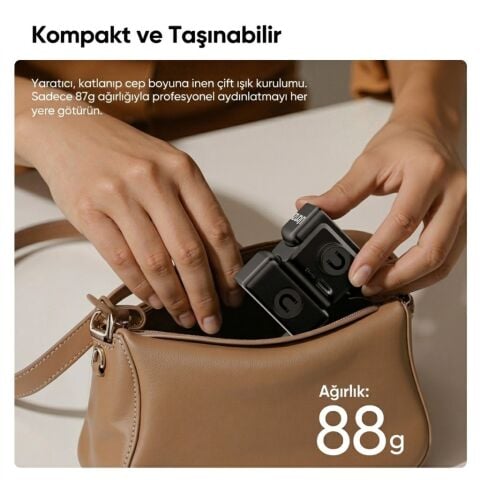 Ulanzi LM06 Çift Manyetik Mini LED Dolgu Işığı Pocket 3/4 Uyumlu - L311