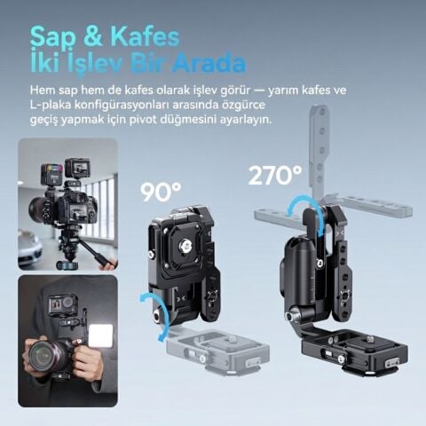 Ulanzi XJ01 Uka Universal Foldable Camera Cage Katlanabilir Kamera Kafesi - C116