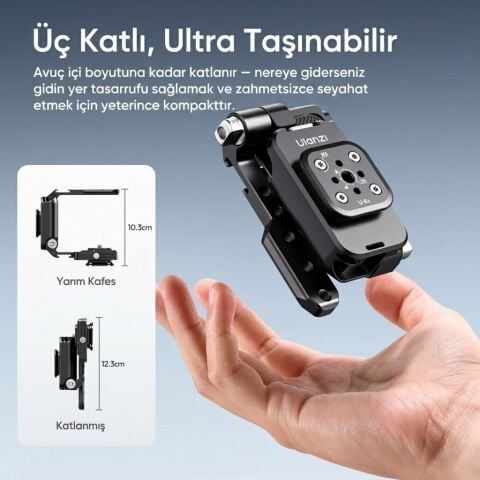 Ulanzi XJ01 Uka Universal Foldable Camera Cage Katlanabilir Kamera Kafesi - C116