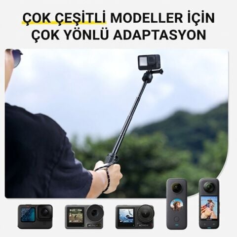 Ulanzi MT-74 Go-Quick II 52 cm Manyetik Aksiyon Kamera Tripodu Uzatma Çubuğu - T045GBB1